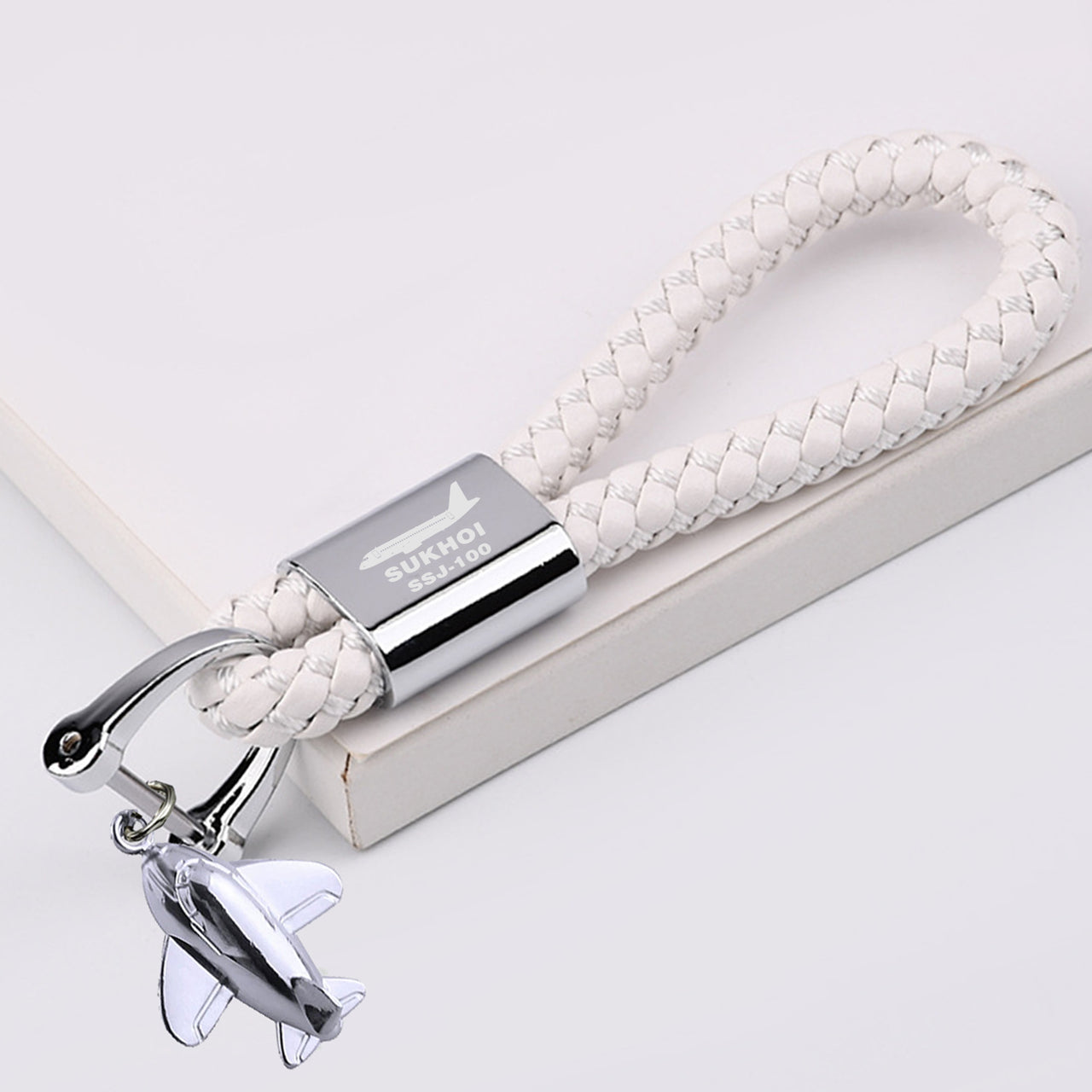 Sukhoi Superjet 100 Designed Leather Car Key Chains