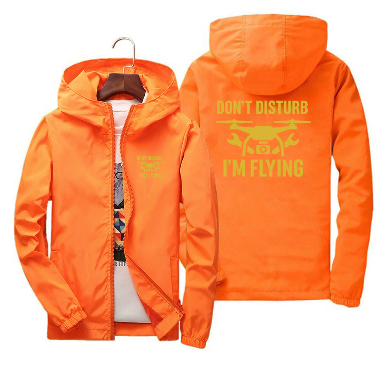 Don't Disturb I'm Flying Designed Thin Windbreaker Jackets