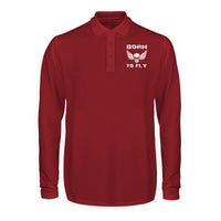 Thumbnail for Born To Fly SKELETON Designed Long Sleeve Polo T-Shirts