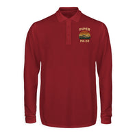 Thumbnail for Retro Piper PA-28 Designed Long Sleeve Polo T-Shirts