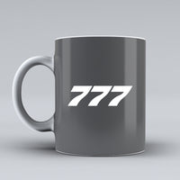 Thumbnail for 777 Flat Text Designed Ceramic White Mugs