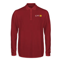 Thumbnail for CPT & 4 Lines Designed Long Sleeve Polo T-Shirts