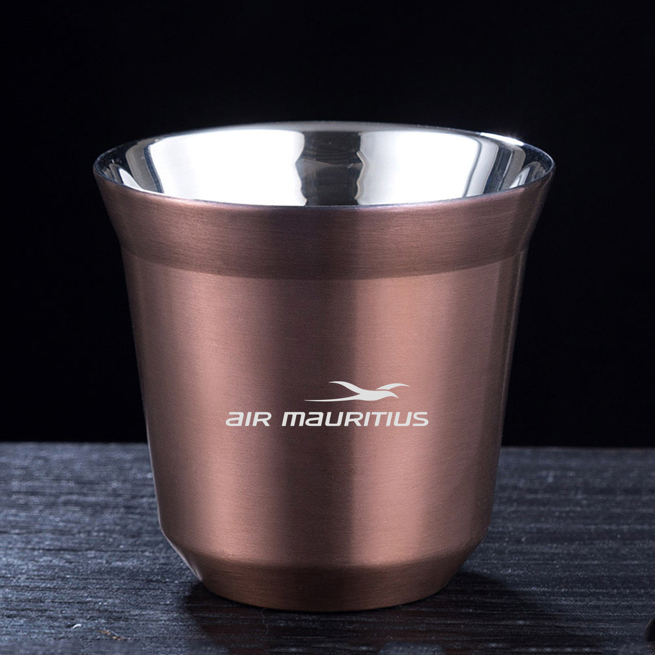 Air Mauritius Airlines Designed Double Wall Stainless Steel Coffee Mugs