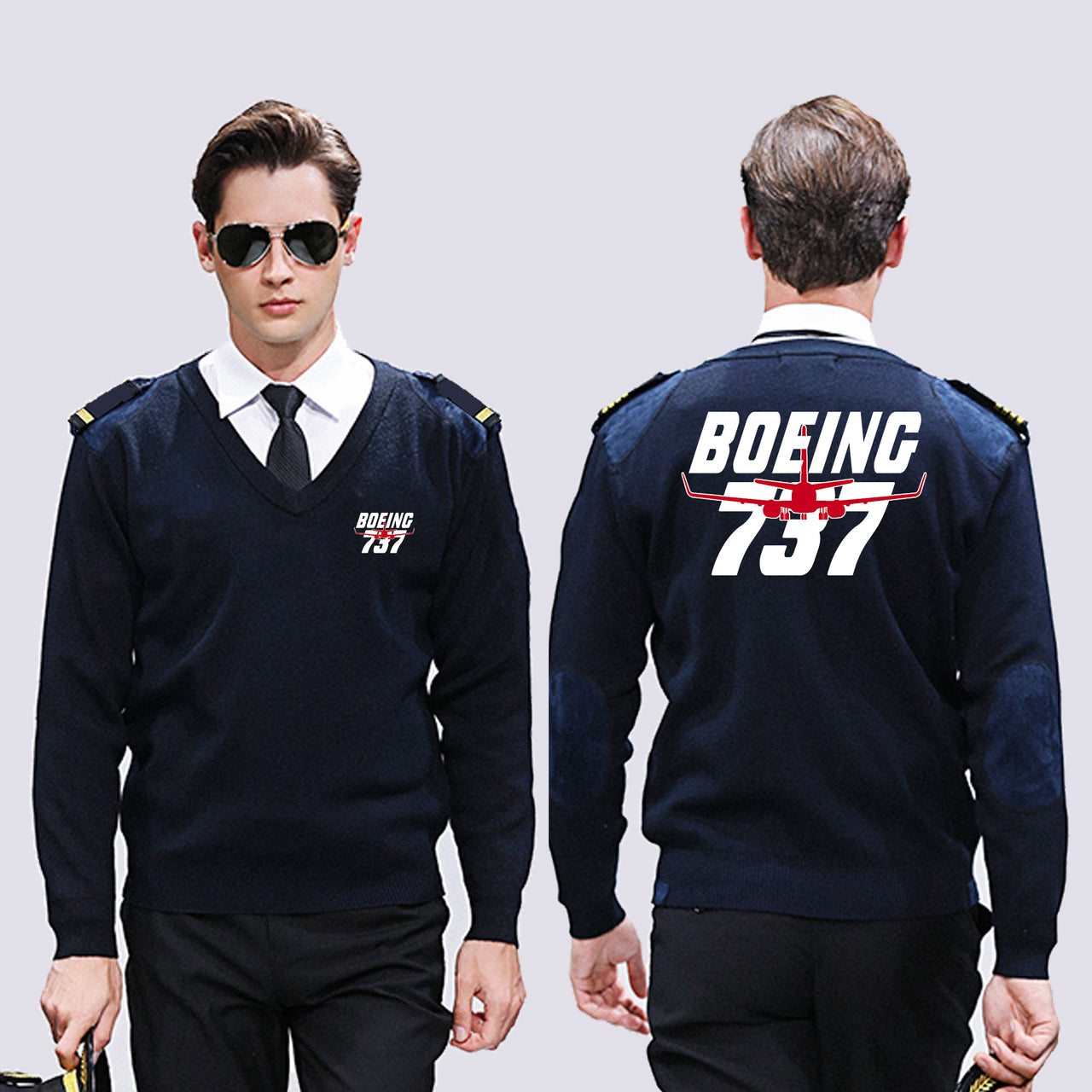 Amazing Boeing 737 Designed Wool Pilot Sweaters