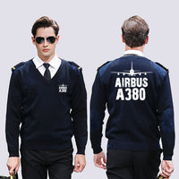 Thumbnail for Airbus A380 & Plane Designed Wool Pilot Sweaters
