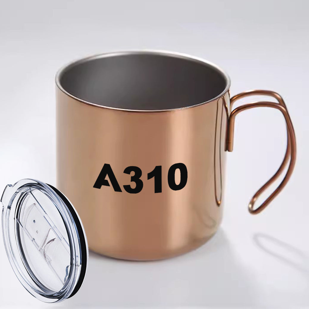 A310 Flat Text Designed Stainless Steel Portable Mugs