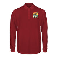 Thumbnail for Retro Fighter Jet F15 Designed Long Sleeve Polo T-Shirts