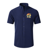 Thumbnail for Retro Fighter Jet F15 Designed Short Sleeve Shirts