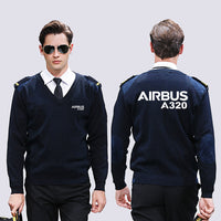 Thumbnail for Airbus A320 & Text Designed Wool Pilot Sweaters