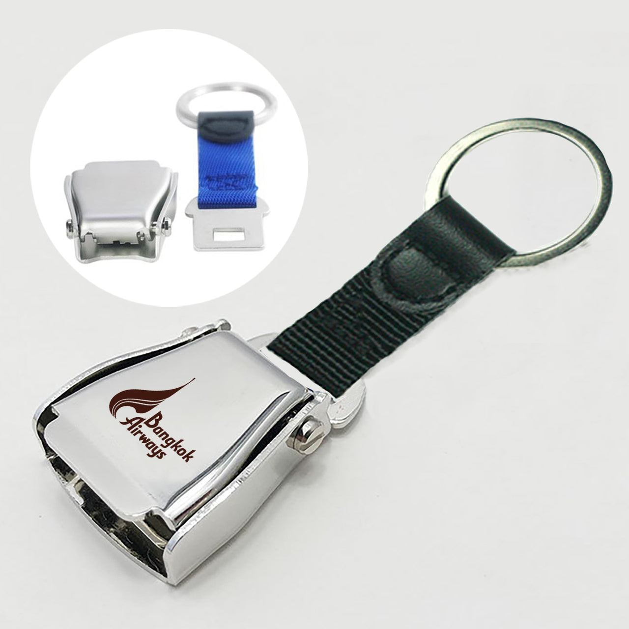 Bangkok Airways Airlines Designed Airplane Seat Belt Key Chains