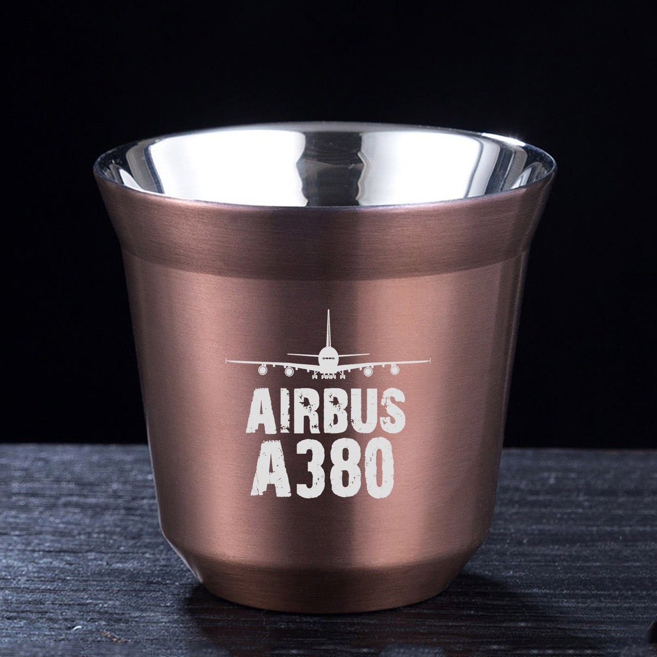 Airbus A380 & Plane Designed Double Wall Stainless Steel Coffee Mugs