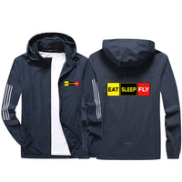 Thumbnail for Eat Sleep Fly (Colourful) Sport & Running Jackets