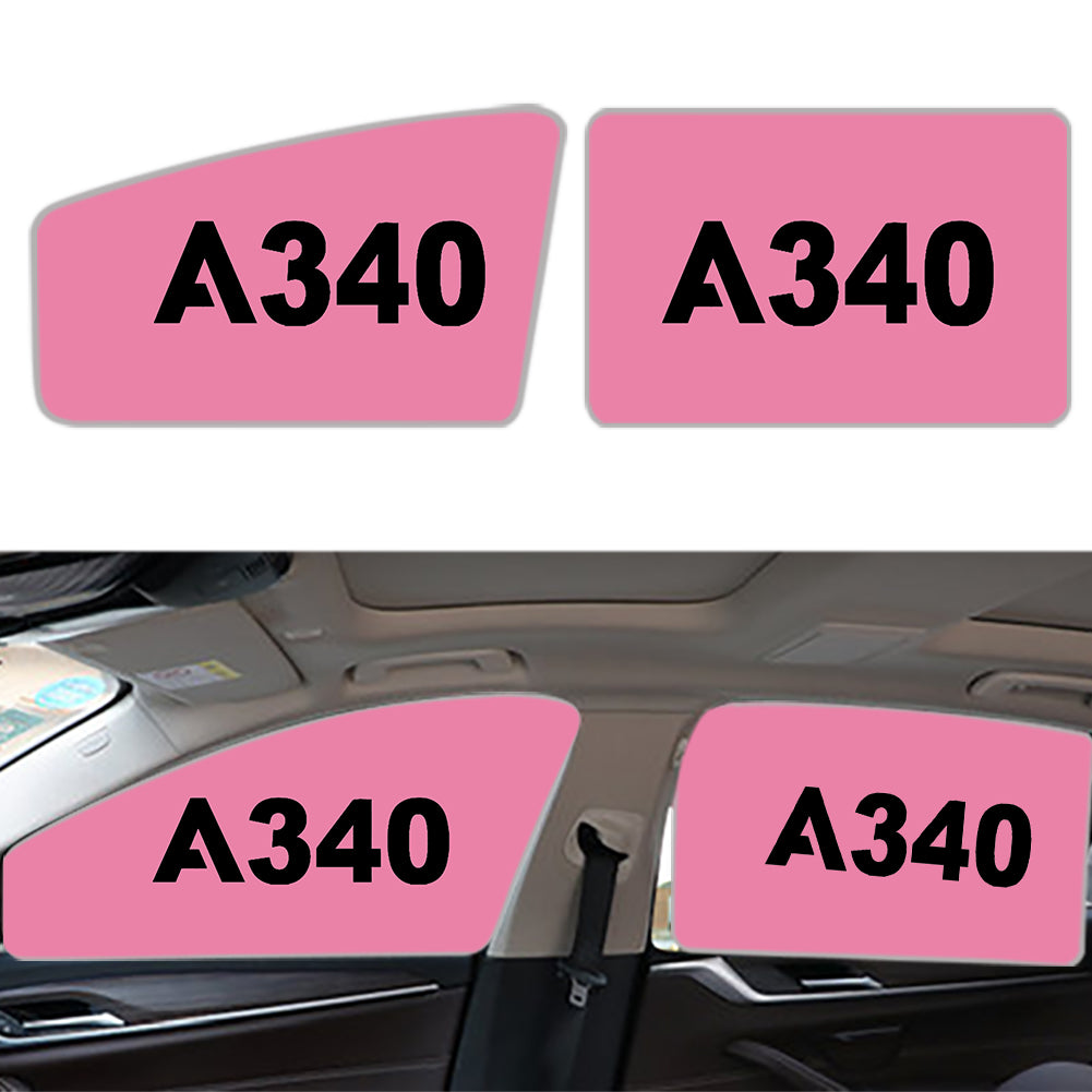 A340 Flat Text Designed Car Sun Shade (Side window)