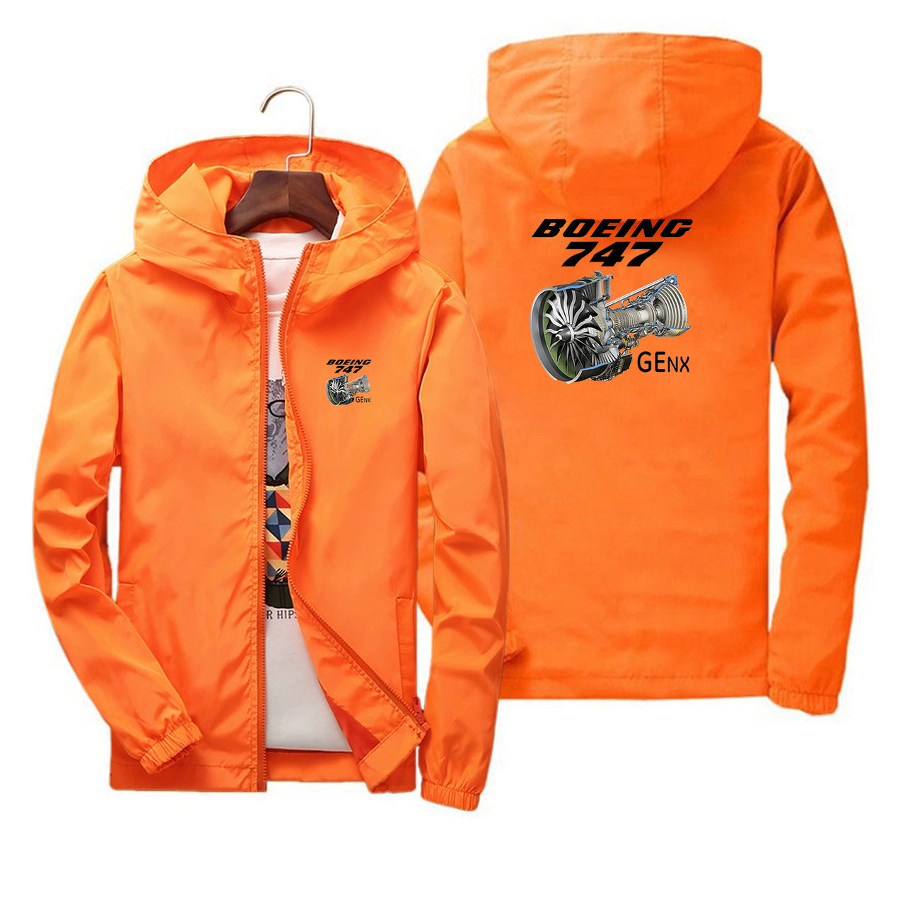 Boeing 747 & GENX Engine Designed Thin Windbreaker Jackets - view 8