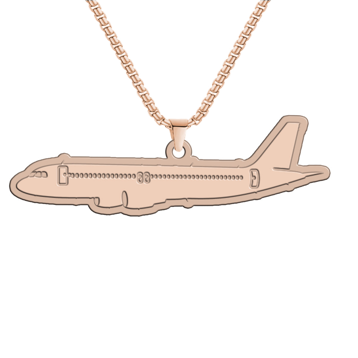 Airbus A320 Printed Designed Hollow Necklace