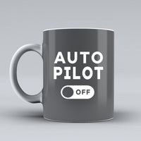 Thumbnail for Auto Pilot Off Designed Ceramic White Mugs