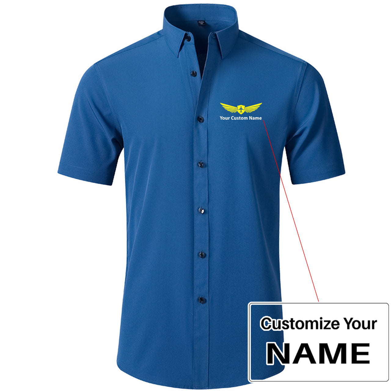 Custom Name (Badge 2) Design Super Quality Short Sleeve Shirts