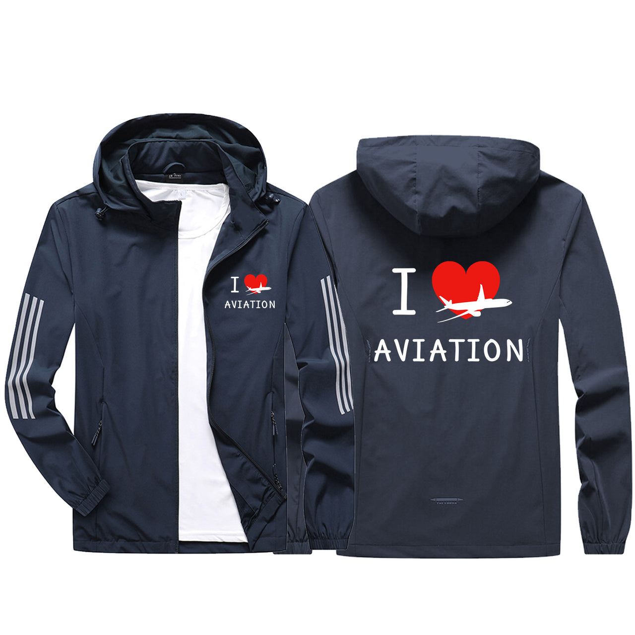 I Love Aviation Sport & Running Jackets
