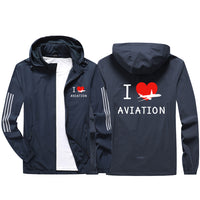Thumbnail for I Love Aviation Sport & Running Jackets