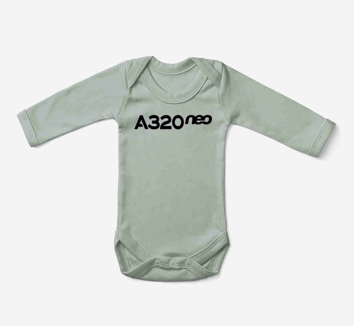 A320neo & Text Designed Baby Bodysuits