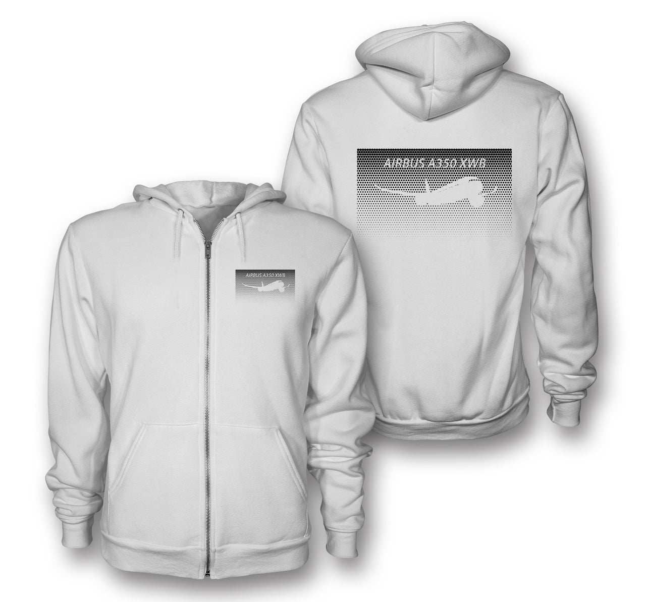 Airbus A350XWB & Dots Designed Zipped Hoodies