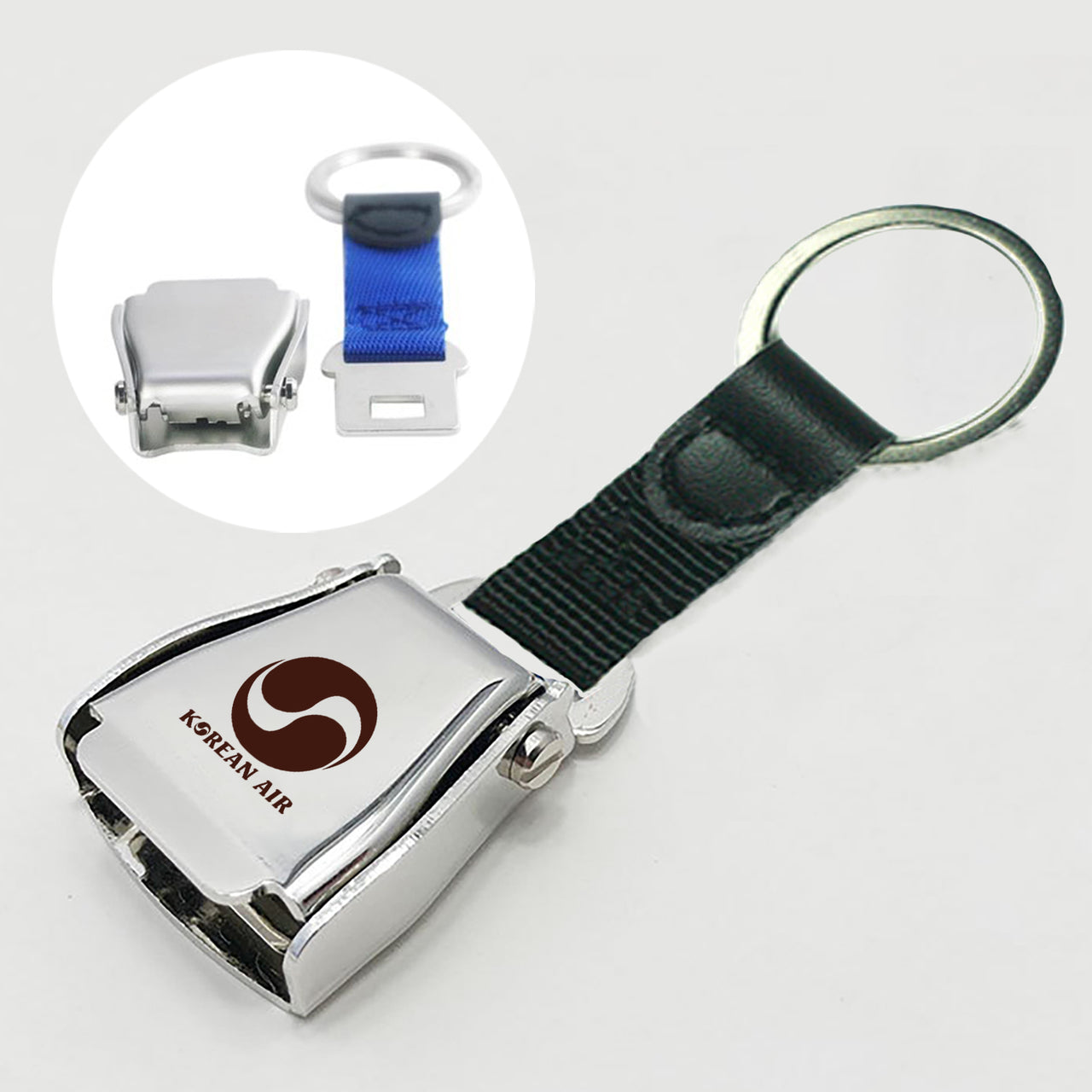 Korean Airlines Designed Airplane Seat Belt Key Chains