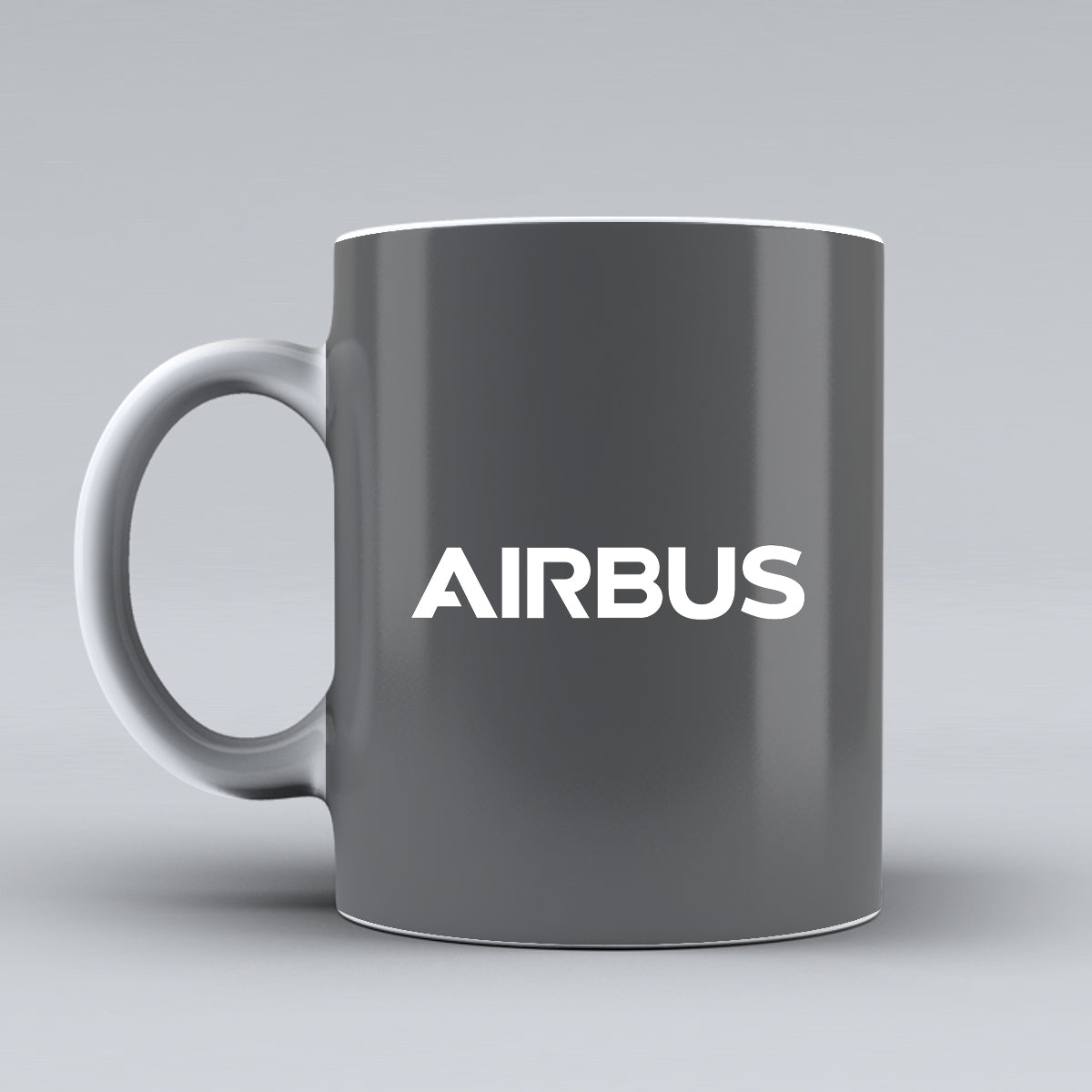 Airbus & Text Designed Ceramic White Mugs