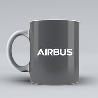 Thumbnail for Airbus & Text Designed Ceramic White Mugs