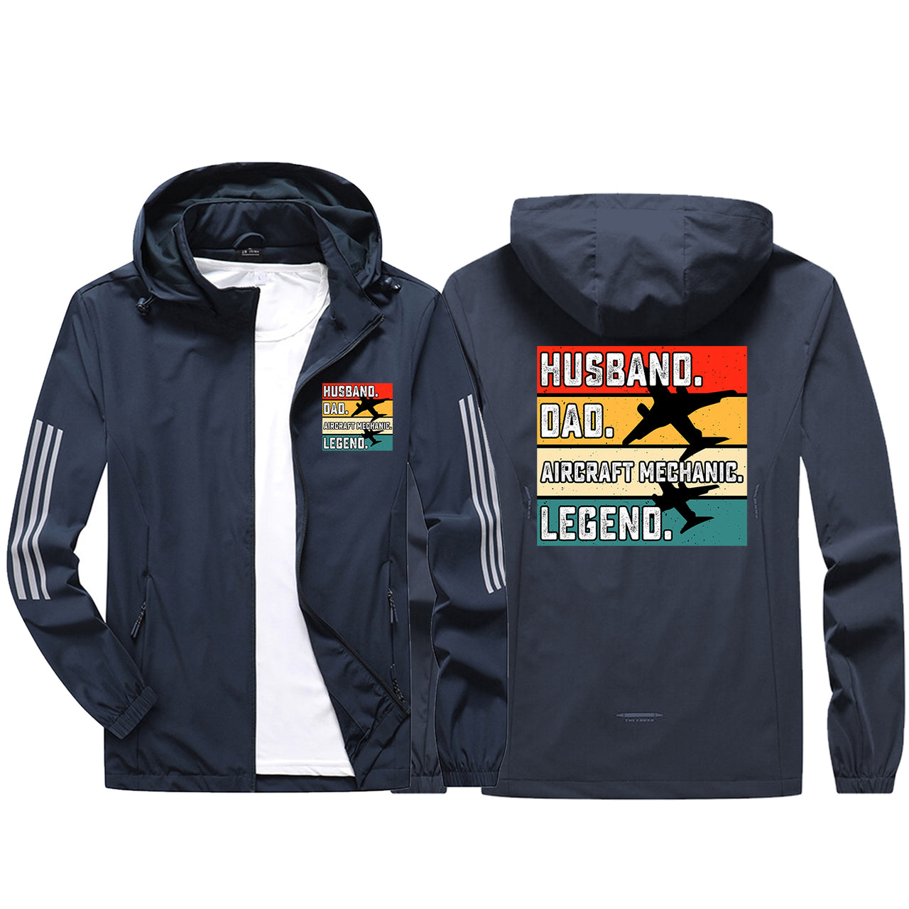 Husband & Dad & Aircraft Mechanic & Legend Sport & Running Jackets