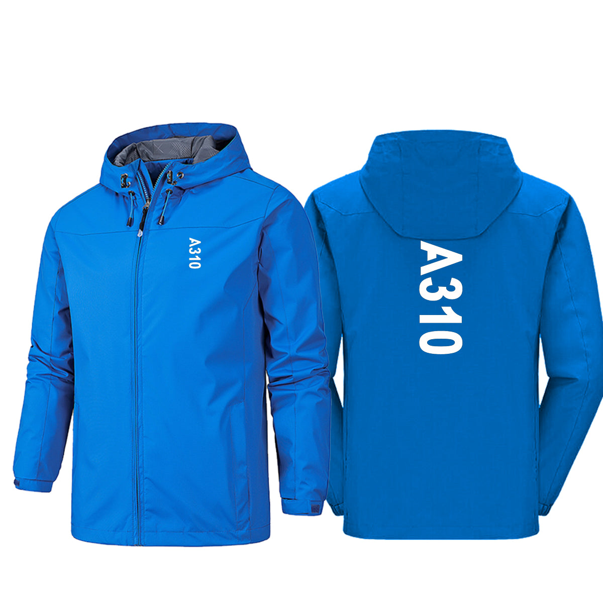 A310 Text Designed Rain Jackets & Windbreakers