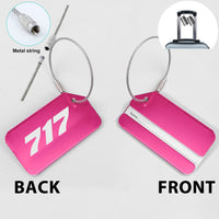 Thumbnail for 717 Flat Text Designed Fashion Metal Luggage Tags