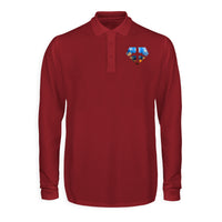 Thumbnail for Supermen of The Skies (Sunrise) Designed Long Sleeve Polo T-Shirts