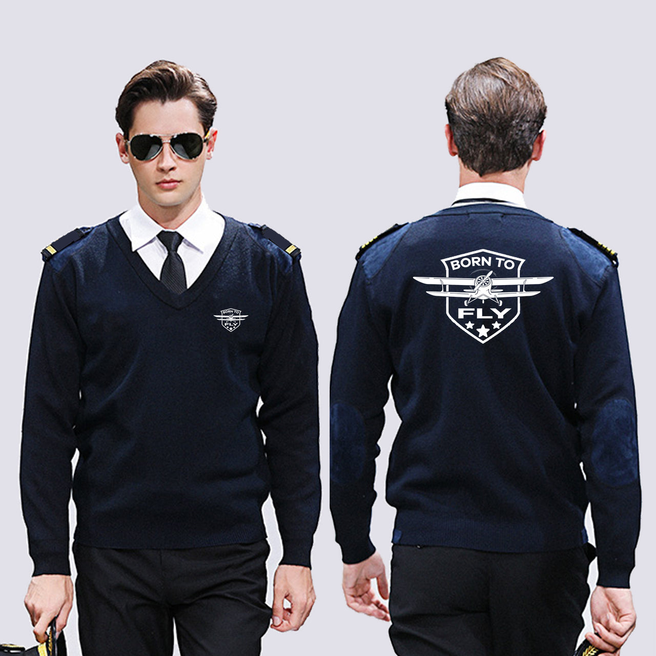 Born To Fly Designed Designed Wool Pilot Sweaters