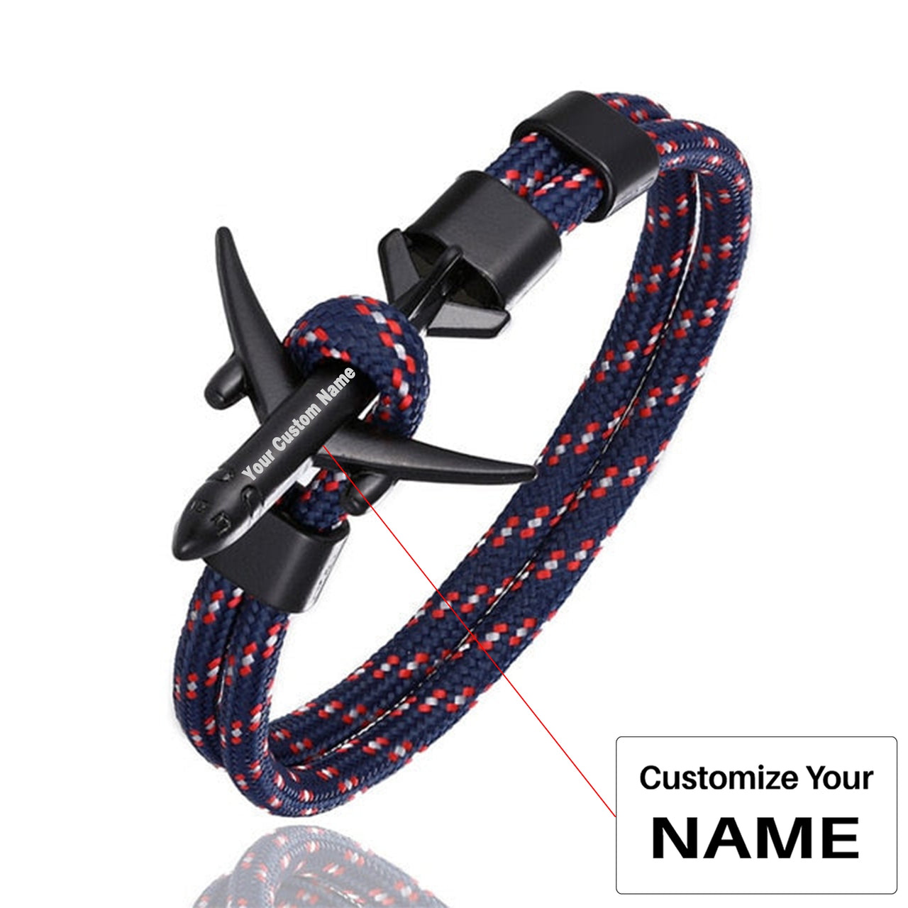 Super Quality Stylish Airplane Shape Bracelets Black (Mixed Colours)