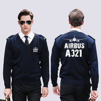 Thumbnail for Airbus A321 & Plane Designed Wool Pilot Sweaters
