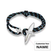 Thumbnail for (Edition 4) - Thinner & Small Airplane Designed Bracelets Silver (Adjustable)
