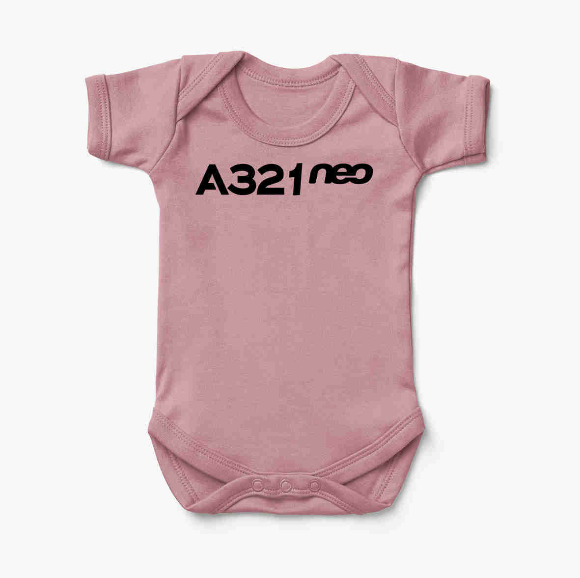 A321neo & Text Designed Baby Bodysuits