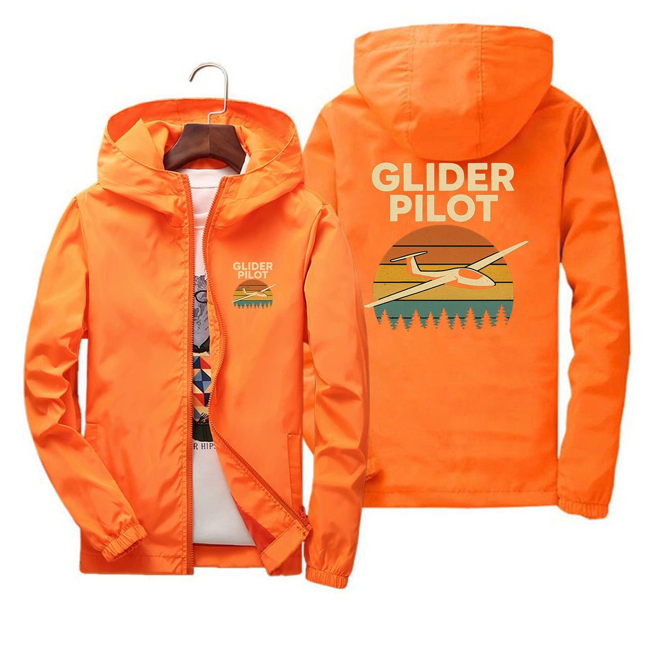 Retro Glider Designed Thin Windbreaker Jackets
