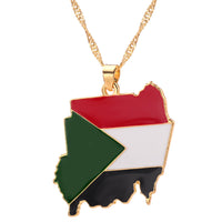 Thumbnail for Sudan Map Flag Necklace