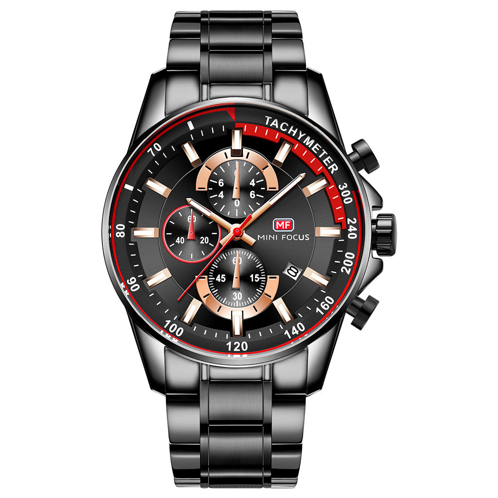 Fashion Multifunctional Quartz Watch for Men  Luminous Luxury Stainless