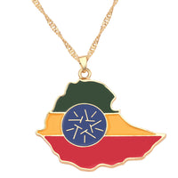 Thumbnail for Ethiopia Map Flag Necklace
