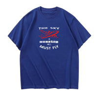 Thumbnail for The Sky is Calling and I Must Fly Designed Relax Fit T-Shirts