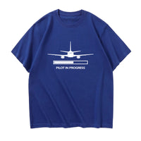 Thumbnail for Pilot In Progress Designed Relax Fit T-Shirts