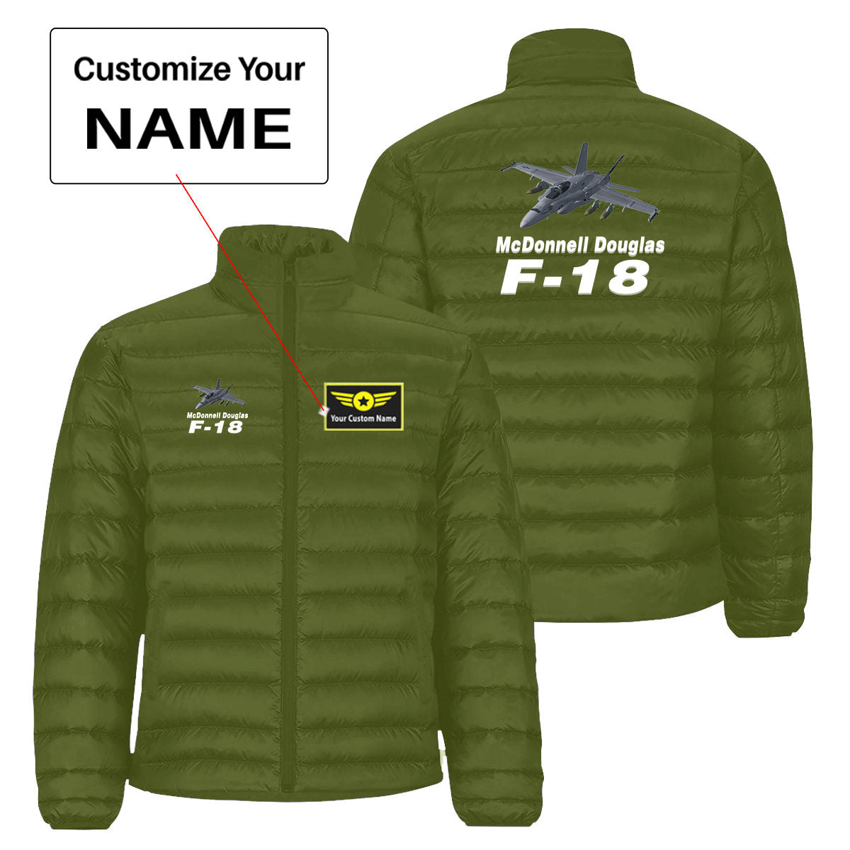 The McDonnell Douglas F18 Designed Padded Jackets