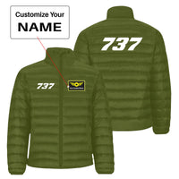 Thumbnail for 737 Flat Text Designed Padded Jackets