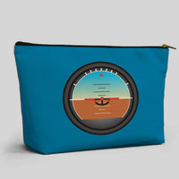 Thumbnail for Airplane Instruments (Gyro Horizon) Designed Zipper Pouch