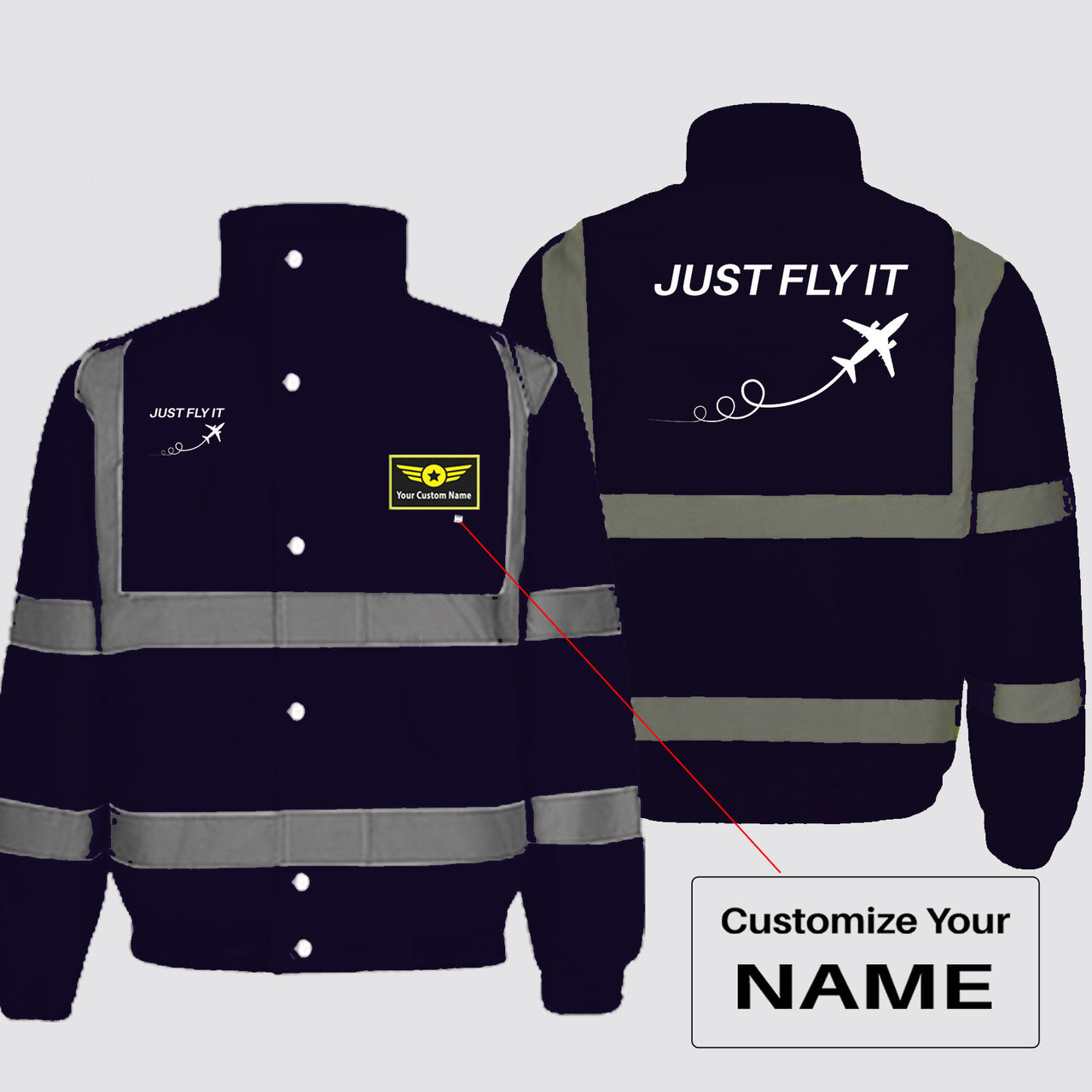Just Fly It Designed Reflective Winter Jackets