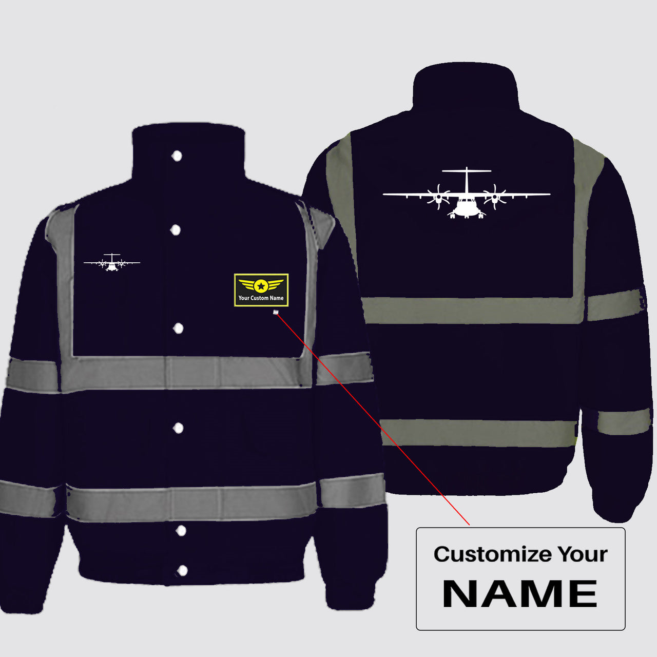 ATR-72 Silhouette Designed Reflective Winter Jackets