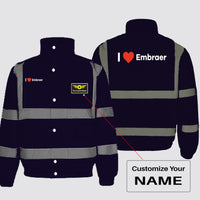 Thumbnail for I Love Embraer Designed Reflective Winter Jackets