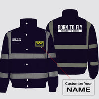 Thumbnail for Born To Fly Forced To Work Designed Reflective Winter Jackets